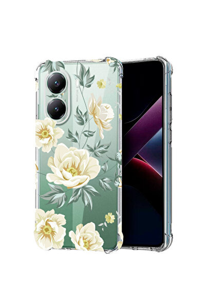 bestcase Αντικραδασμική θήκη πίσω μέρους για Poco X7 Pro 5G, Λουλούδια, 19882...