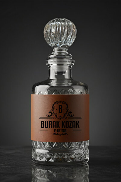 hediyemen San Francisco Elegan Deri Kaplı İsimli Viski Şişesi