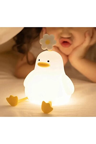 HEPBİMODA Ördek Şeklinde Çocuk Odası Gece Lambası Masaüstü Lamba Hediyelik Lamba