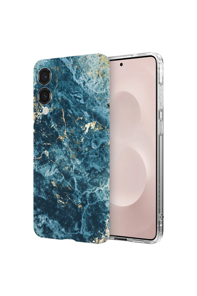 bestcase Carcasă spate antișoc pentru Samsung Galaxy S25 Edge, marmură - verd...