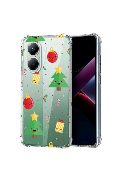 bestcase Αντικραδασμική θήκη πλάτης για Poco X7 Pro 5G, Χριστουγεννιάτικο δέν...