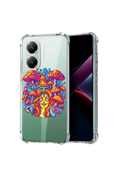 bestcase Αντικραδασμική θήκη πλάτης για Poco X7 Pro 5G, μανιτάρια σε χρώματα ...