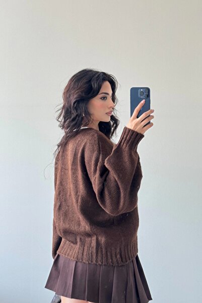 Eka Women's Brown Tie-Front Cardigan 1014-2426