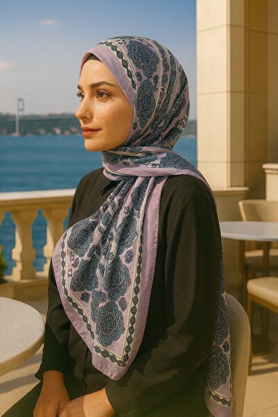 VIEN POLO Şal din bumbac moale cu model