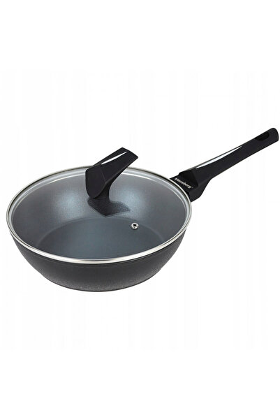 Klausberg Deep frying pan KB 7692, 28 cm, Marble coating, Induction, Black