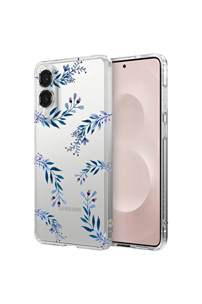 bestcase Carcasă spate antișoc pentru Samsung Galaxy S25 Edge, flori albastre...
