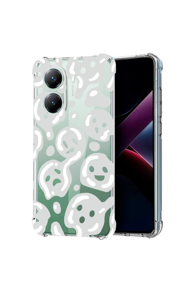 bestcase Carcasă spate antișoc pentru Poco X7 Pro 5G, gri acid smiley, 198823...