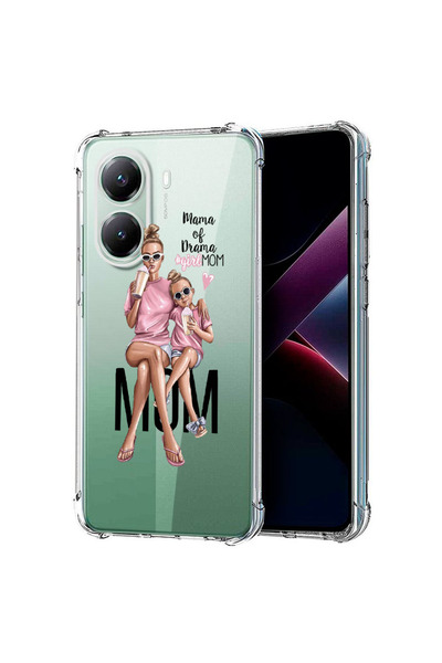 bestcase Αντικραδασμική θήκη πλάτης για Poco X7 Pro 5G, Κορίτσι Μαμά Μαμά του...