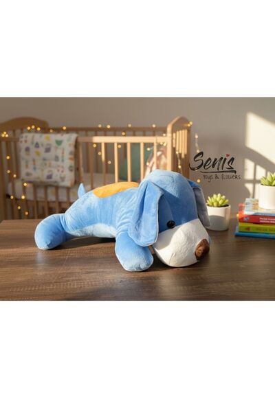SENİSSTORE Oyun ve Uyku Arkadaşım Peluş Yatan Köpek 50cm Peluş Oyuncak Köpek