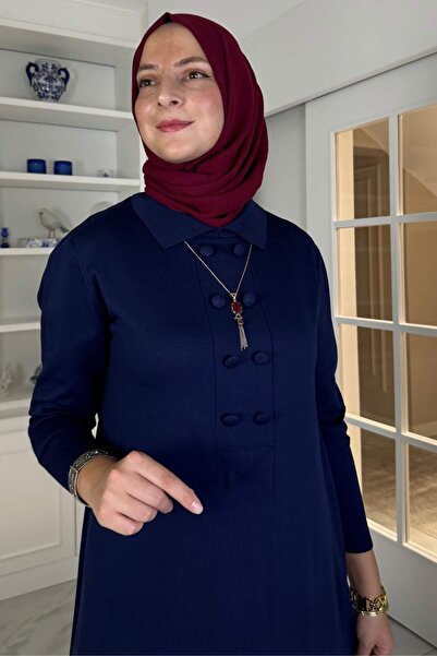 Rabia Şamlı Laçin Knitwear Dress Navy Blue