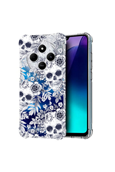 bestcase Carcasă spate antișoc pentru Poco C75 / Redmi 14C / A4, model craniu...