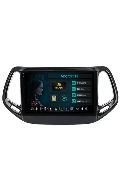 HUB64 Navigatie 2K Jeep Compass (2016+), 8GB RAM, Android 13, Octacore, Slot ...