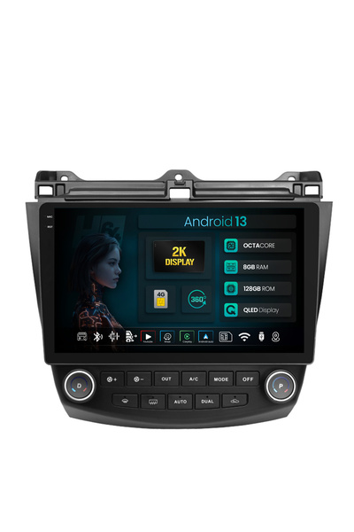 HUB64 Navigatie 2K Honda Accord 7 (2005-2008), 8GB RAM, Android 13, Octacore,...