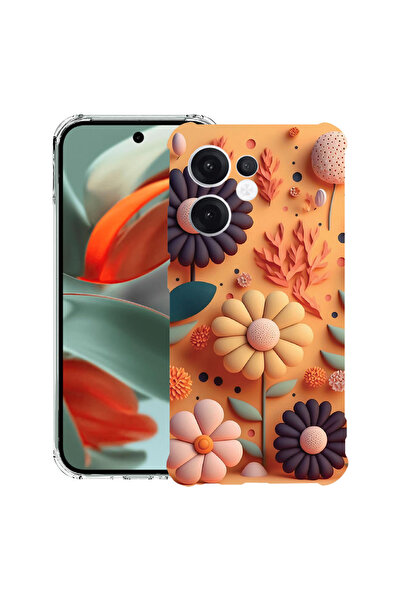 bestcase Αντικραδασμική πίσω θήκη για OPPO Reno13 F 5G, Happy Flowers, 198824...