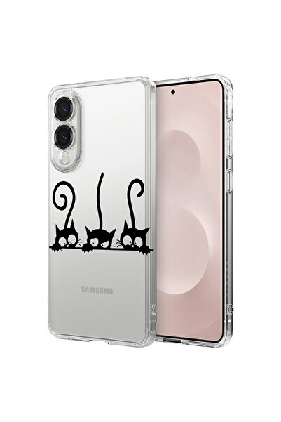 bestcase Αντικραδασμική θήκη πλάτης για Samsung Galaxy S25 Edge, Γάτες, 19882...