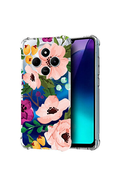 bestcase Carcasă spate antișoc pentru Poco C75 / Redmi 14C / A4, flori pastel...