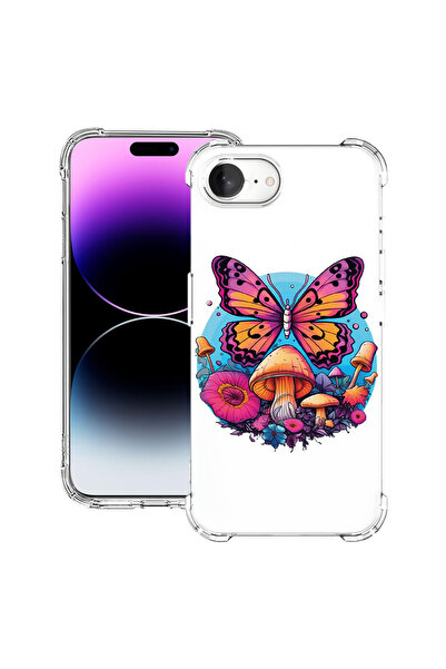 bestcase Carcasă spate antișoc pentru Apple iPhone 16e, Dream Colors - Flutur...