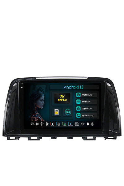 HUB64 Navigatie 2K Mazda 6 (2013-2015), 8GB RAM, Android 13, Octacore, Slot S...