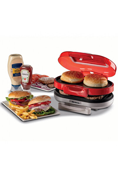 ARIETE Sandwich maker Party Time 0205/00, 1200W, 2 compartments, Nonstick, Removable tray, Red