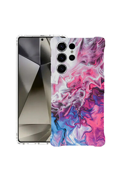 bestcase Carcasă spate antișoc pentru Samsung Galaxy S25 Ultra, roz marmorat ...