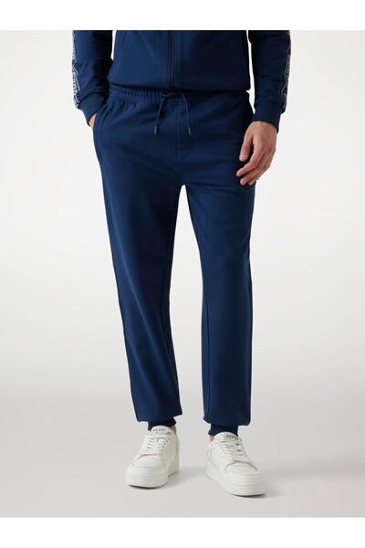 Guess MEN DARK BLUE NEW ARLO LONG PANT - ORGANIC CLEAR STR FLEECE 320 PANTS