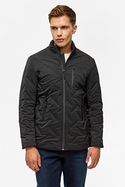 SÜVARİ Siyah Slim Kapitone Mont