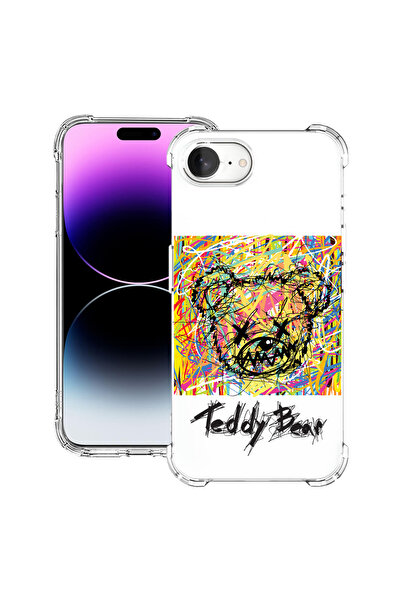 bestcase Carcasă spate antișoc pentru Apple iPhone 16e, Teddy Bear Abstract, ...