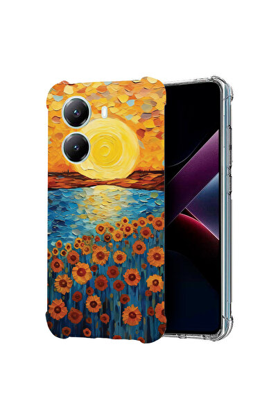 bestcase Carcasă spate antișoc pentru Poco X7 Pro 5G, pictură floarea-soarelu...