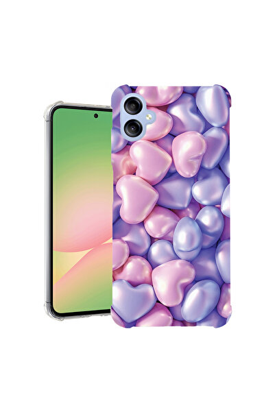 bestcase Carcasă spate antișoc pentru Samsung Galaxy A06 4G, inimioare colora...