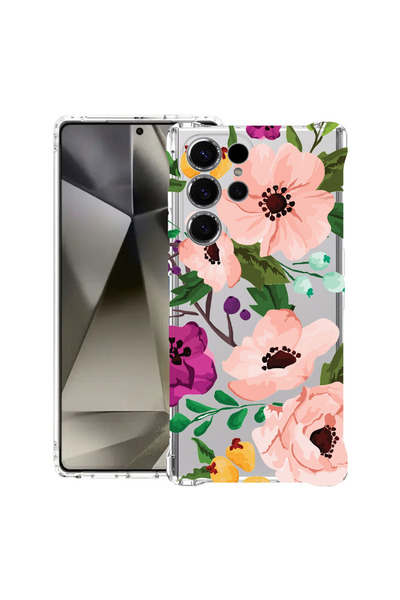 bestcase Carcasă spate antișoc pentru Samsung Galaxy S25 Ultra, flori pastela...