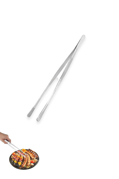 Ganjem Şef Cımbızı Paslanmaz Çelik Profesyonel Şef Maşası Et Tavuk Balık Pişirme Aparatı Servis Malzemesi