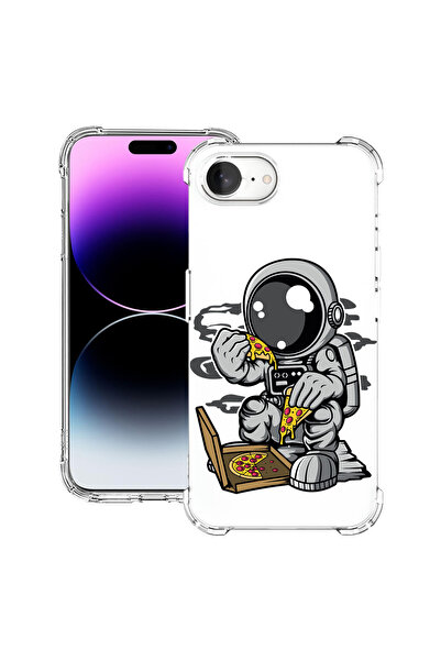 bestcase Carcasă spate antișoc pentru Apple iPhone 16e, Astronaut Pizza, 1988...
