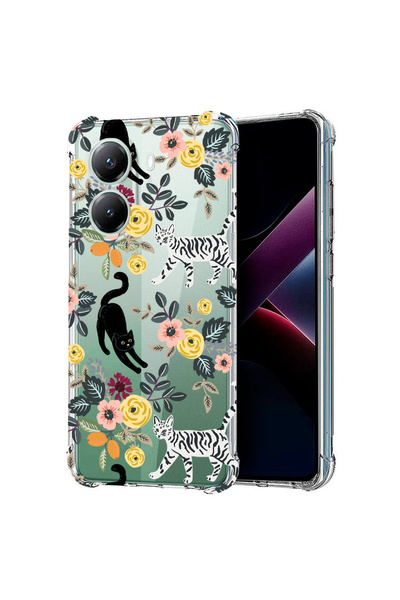 bestcase Αντικραδασμική θήκη πλάτης για Poco X7 Pro 5G, μοτίβο γάτας, 1988230...
