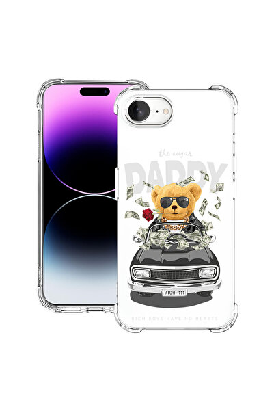 bestcase Αντικραδασμική θήκη πλάτης για Apple iPhone 16e, Daddy Teddy Bear, 1...