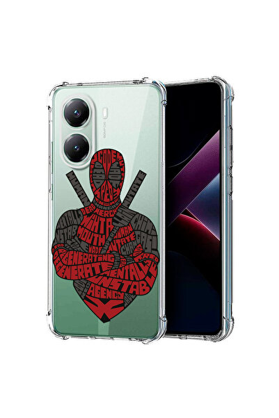 bestcase Carcasă spate antișoc pentru Poco X7 Pro 5G, Calligraphy Dead Red, 1988230 AS 1520