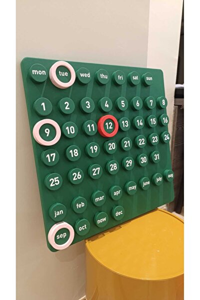 ATM Anka Ofis, Loop Takvim, Her Yıl Kullanılabilir, Süresiz Takvim, Ahşap Dekoratif Ev ve Ofis Takvimi