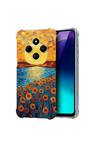 bestcase Carcasă spate antișoc pentru Poco C75 / Redmi 14C / A4, pictură floa...