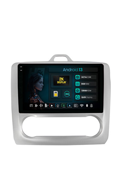 HUB64 Navigatie 2K Ford Focus MK2 (2004-2011)Clima automata,8GB RAM,Android 1...