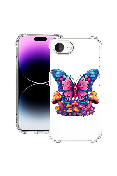 bestcase Carcasă spate antișoc pentru Apple iPhone 16e, Dream Colors - Flutur...