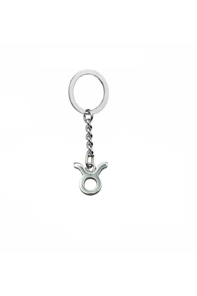 Herşey Nota Taurus Symbol Keychain – Zinc Plated, Unisex Astrological Design
