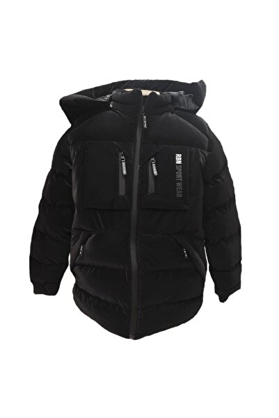 LifeForModa Palton impermeabil pentru băiat, căptușit cu pluș, cu glugă detaș...