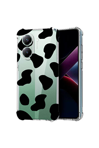 bestcase Αντικραδασμική θήκη πίσω μέρους για Poco X7 Pro 5G, μαύρη αγελάδα, 1...