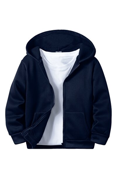 Lider Leather سترة أطفال للجنسين بسحاب – بغطاء للرأس – قماش قطني بوليستر مزدو...