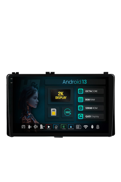 HUB64 Navigatie 2K Toyota Auris/ Corolla (2016+), 8GB RAM, Android 13, Octaco...