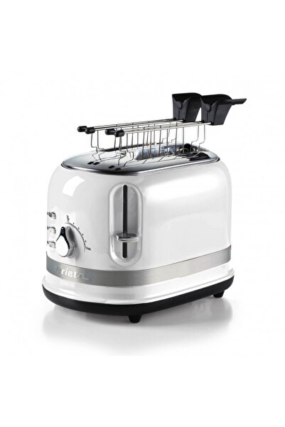 ARIETE Bread toaster MODERNA 0149/01, 815W, 2 slices, 3 functions, 6 levels, Removable tray, White