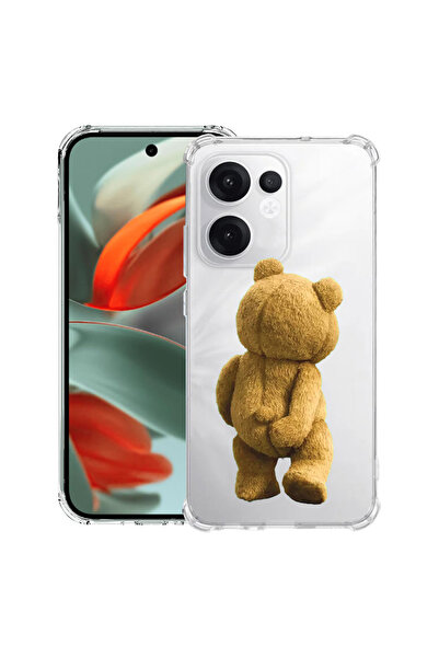 bestcase Αντικραδασμική πίσω θήκη για OPPO Reno13 F 5G, Κρυφή λήψη με αρκουδά...