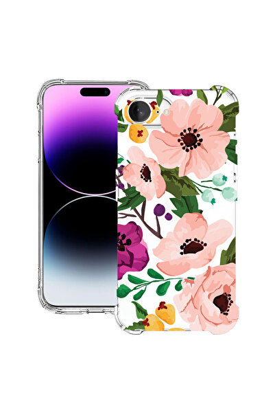 bestcase Carcasă spate antișoc pentru Apple iPhone 16e, flori pastelate, 1988...