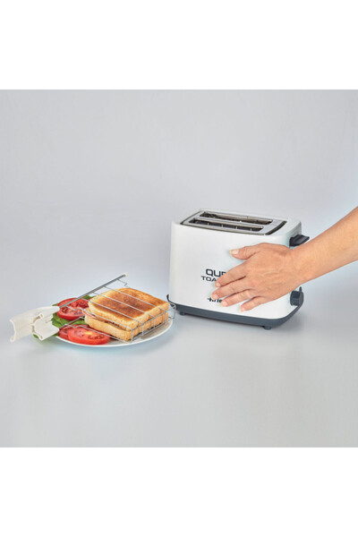 ARIETE Bread toaster QUBI 0157/00, 760W, 2 slices, Stop button, 7 levels, Removable tray, White