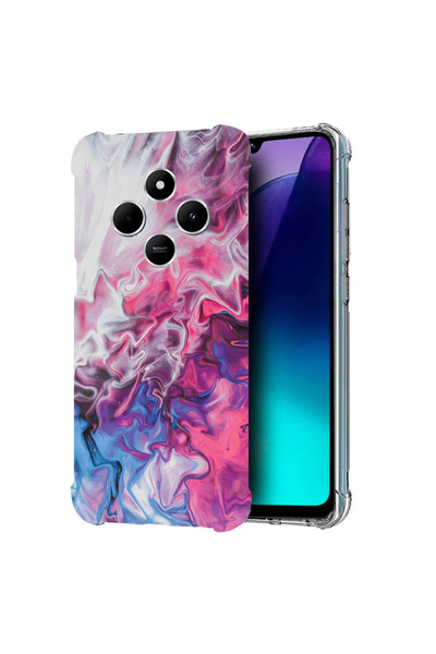 bestcase Carcasă spate antișoc pentru Poco C75 / Redmi 14C / A4, roz marmorat...