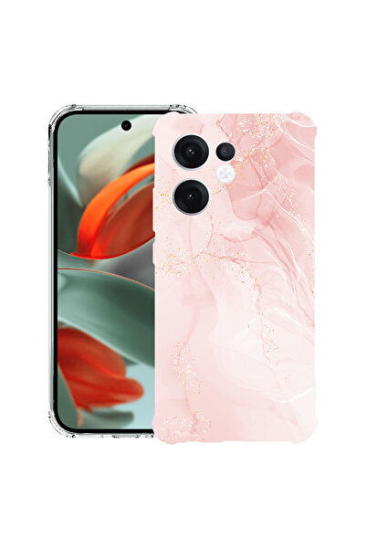 bestcase Carcasă spate antișoc pentru OPPO Reno13 F 5G, roz pastel marmorat, ...
